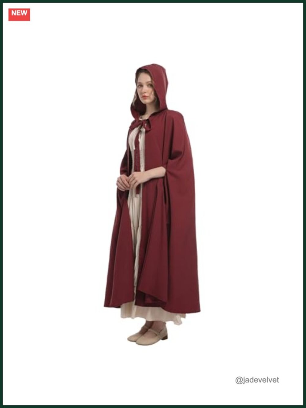 SightYoung Renaissance Cloak with Hood & Armholes Medieval Cape Halloween